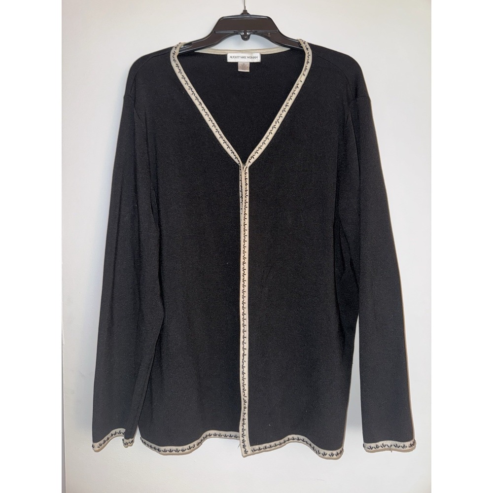 August Max Woman 75%‎ Silk Cardigan Size 1X